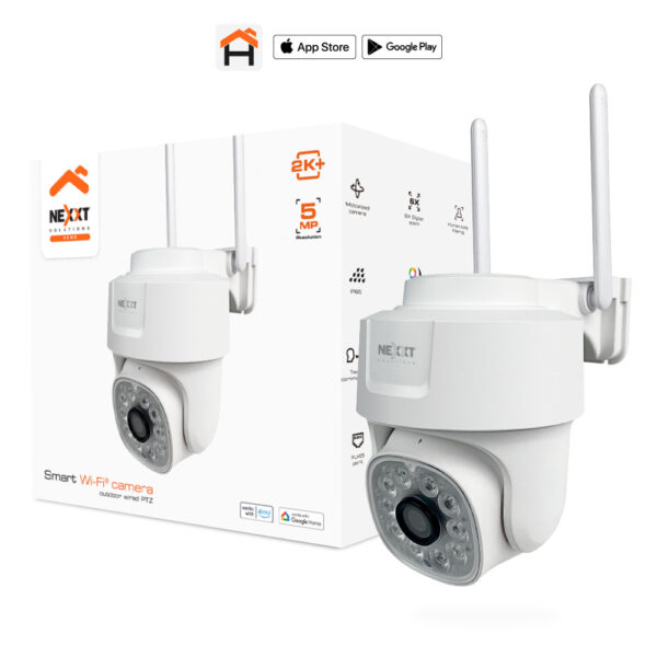 Cámara Inteligente Wi-Fi PTZ para Exteriores Nexxt NHC-OP10 5MP 2K