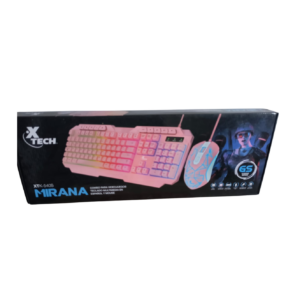 TECLADO1 Combo Gamer Xtech XTK-540S Mirana – Teclado y Mouse COLOR ROSA USB