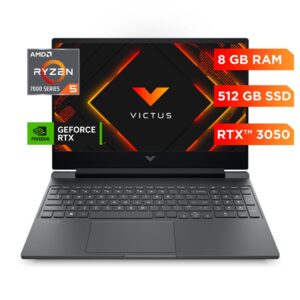 Laptop Gaming HP Victus, 15 Pulgadas, Ryzen 5 7535HS, 8GB RAM, 512GB SSD, RTX3050 6GB, W11 Home, Teclado Español
